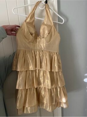 Betsey Johnson Gold Evening Dress